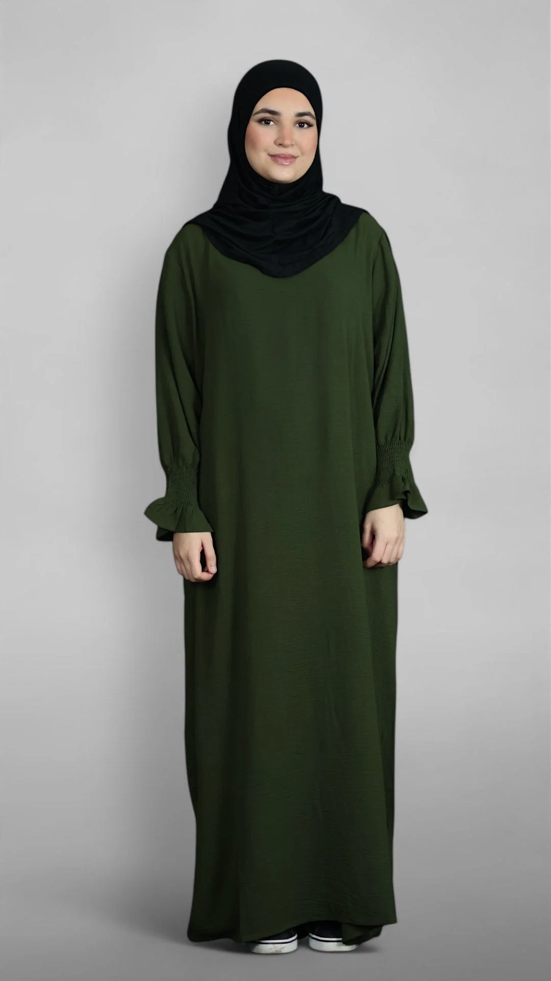 Crinkle Khimar-Sæt (Army) - Image 5