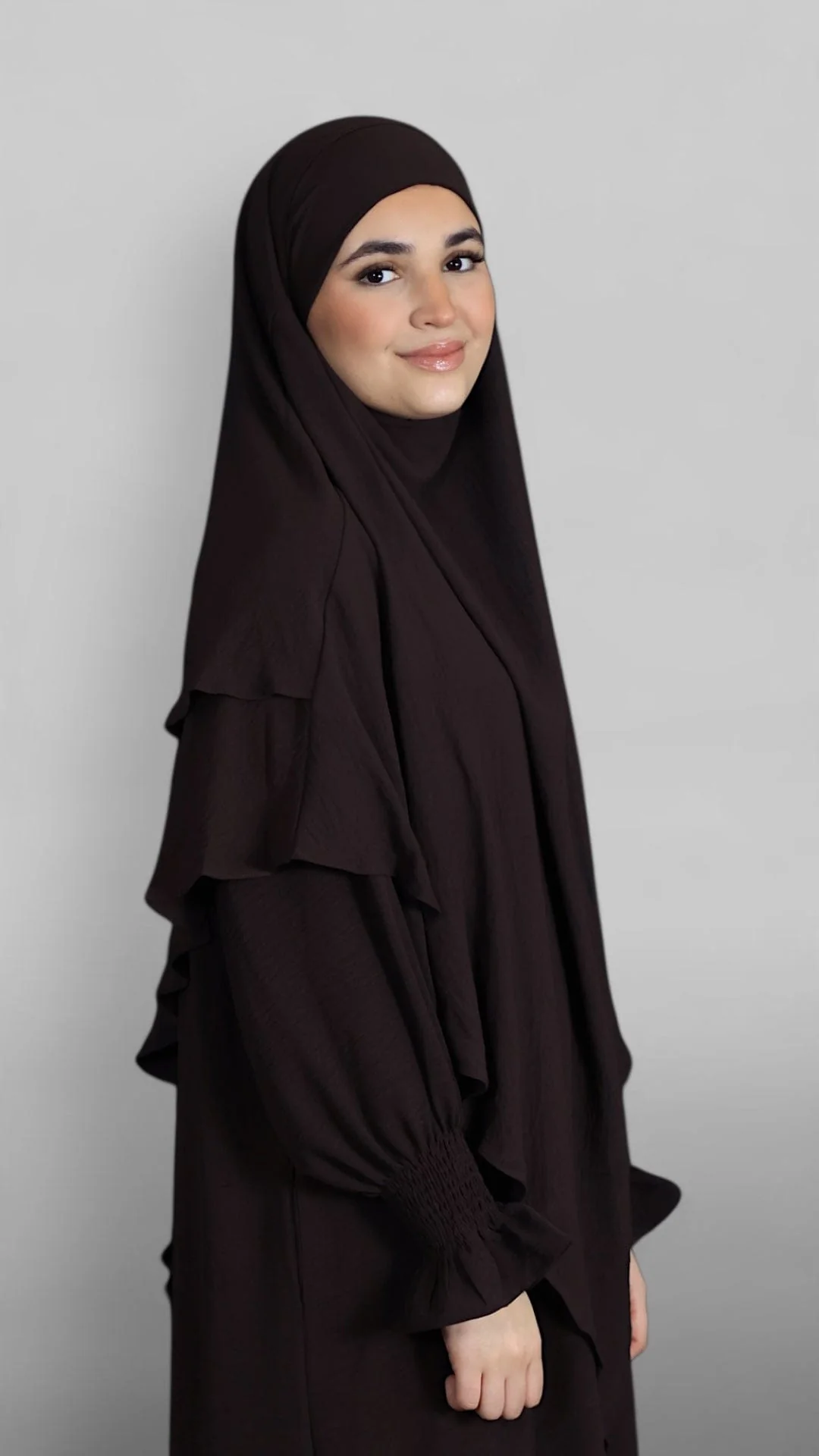 Crinkle Khimar-Sæt (Coffee) - Image 4