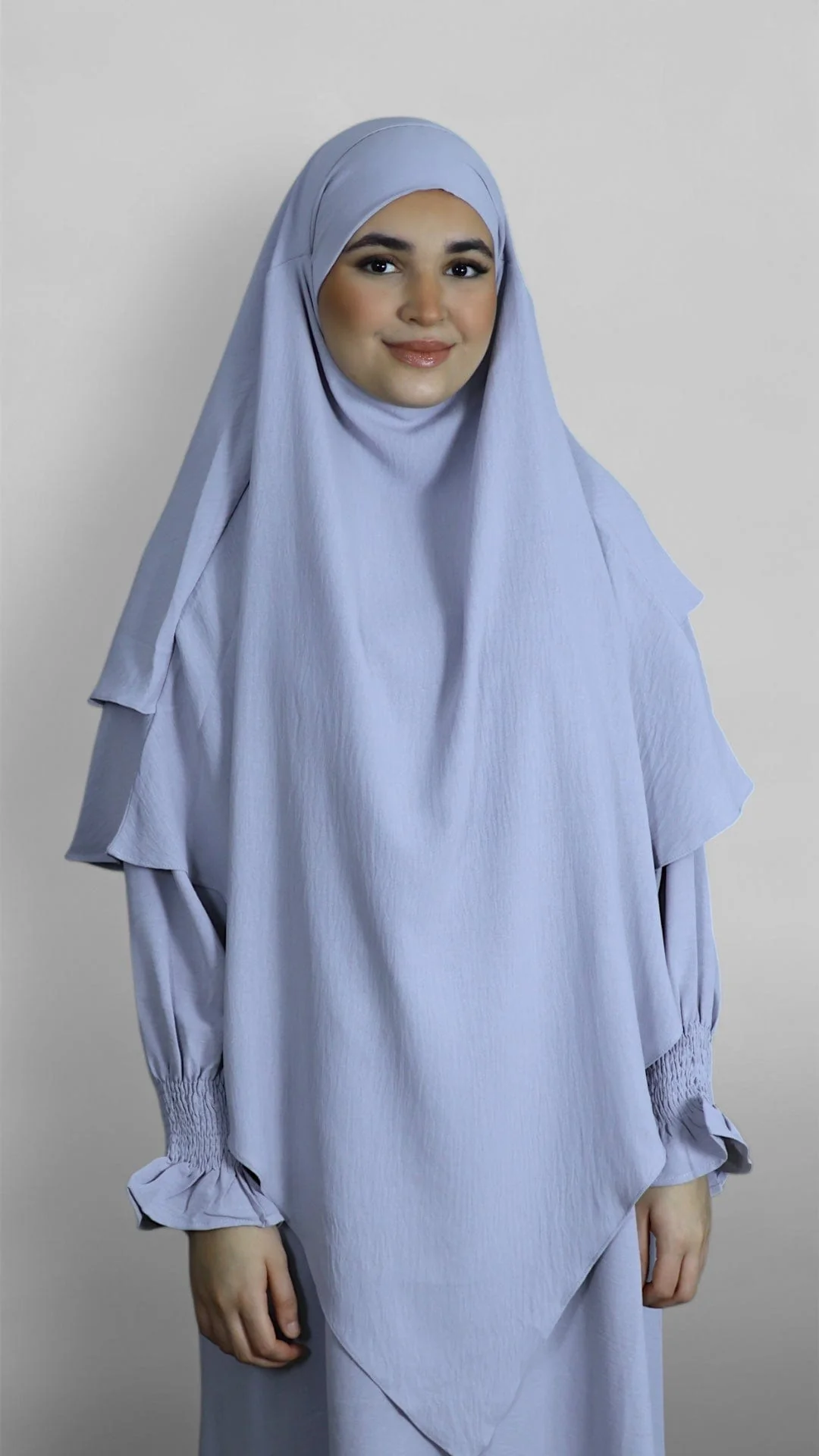 Crinkle Khimar-Sæt (Dusty Lavender) - Image 5