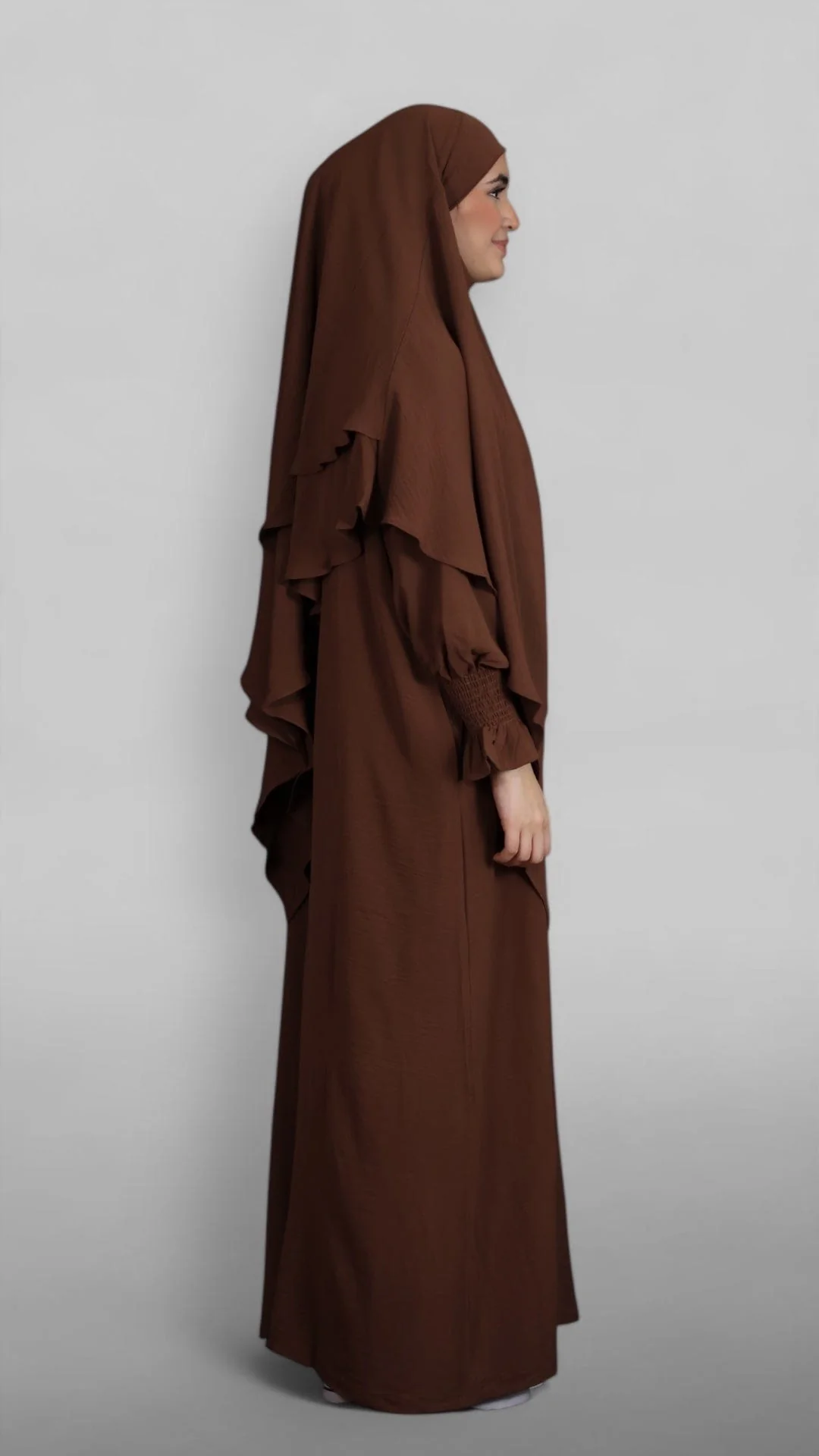 Crinkle Khimar-Sæt (Sienna) - Image 3