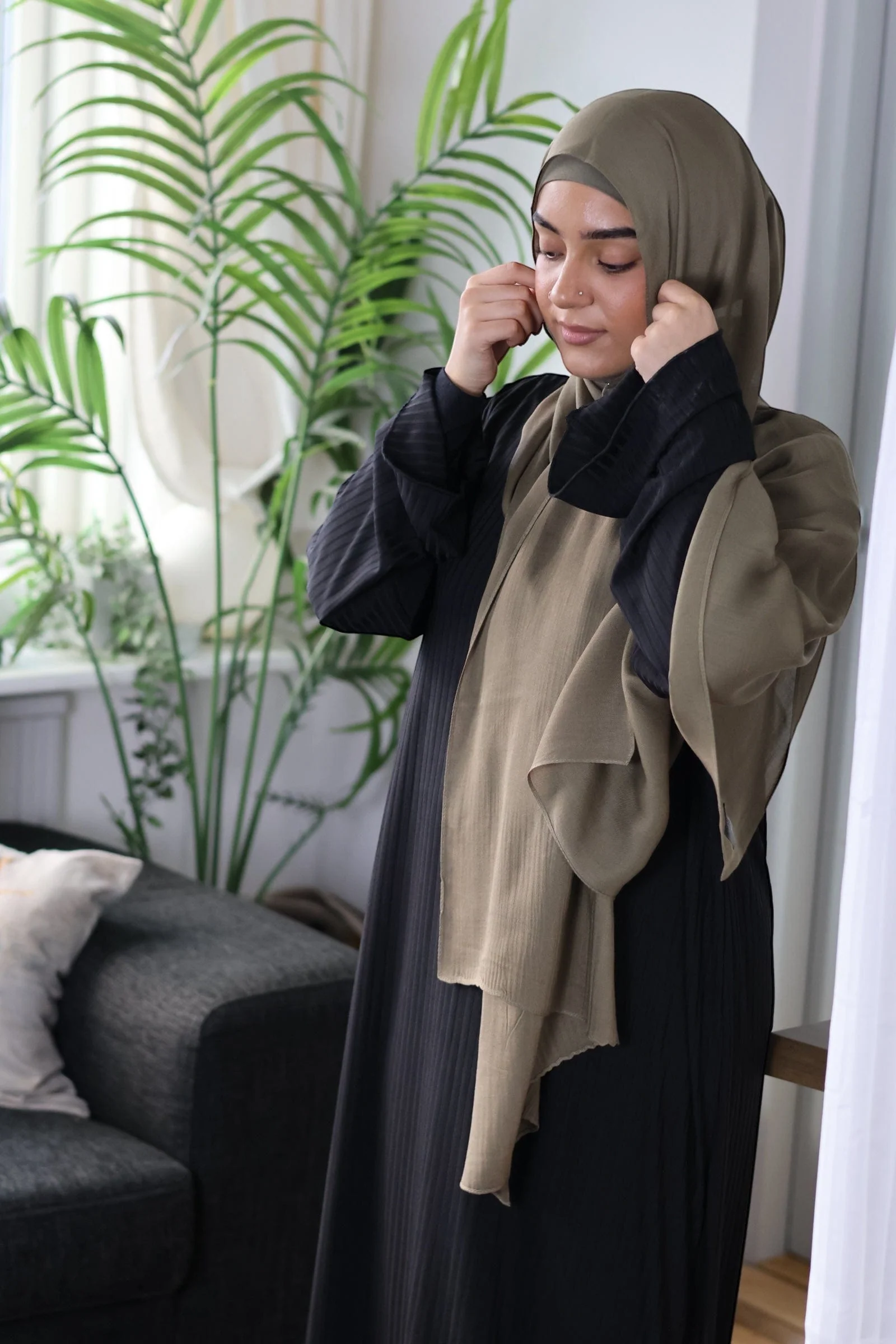 Matchende Luxe ECO Modal Sæt (Dusty Olive) - Image 14