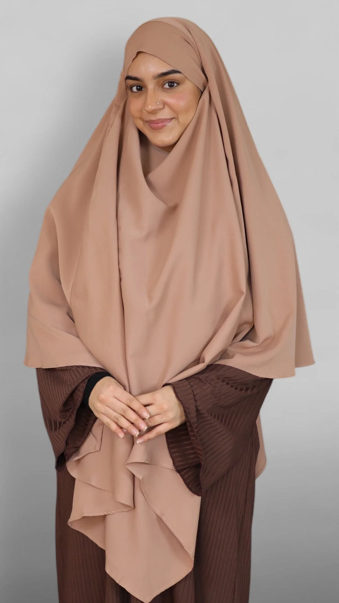 Nidha Tie-back Khimar (Macaroon) - Image 9