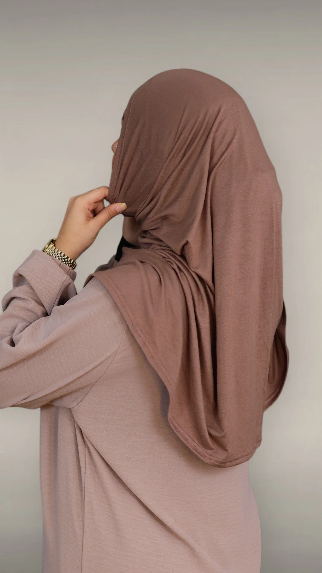 Premium Jersey Instant Khimar (Chai) - Image 4