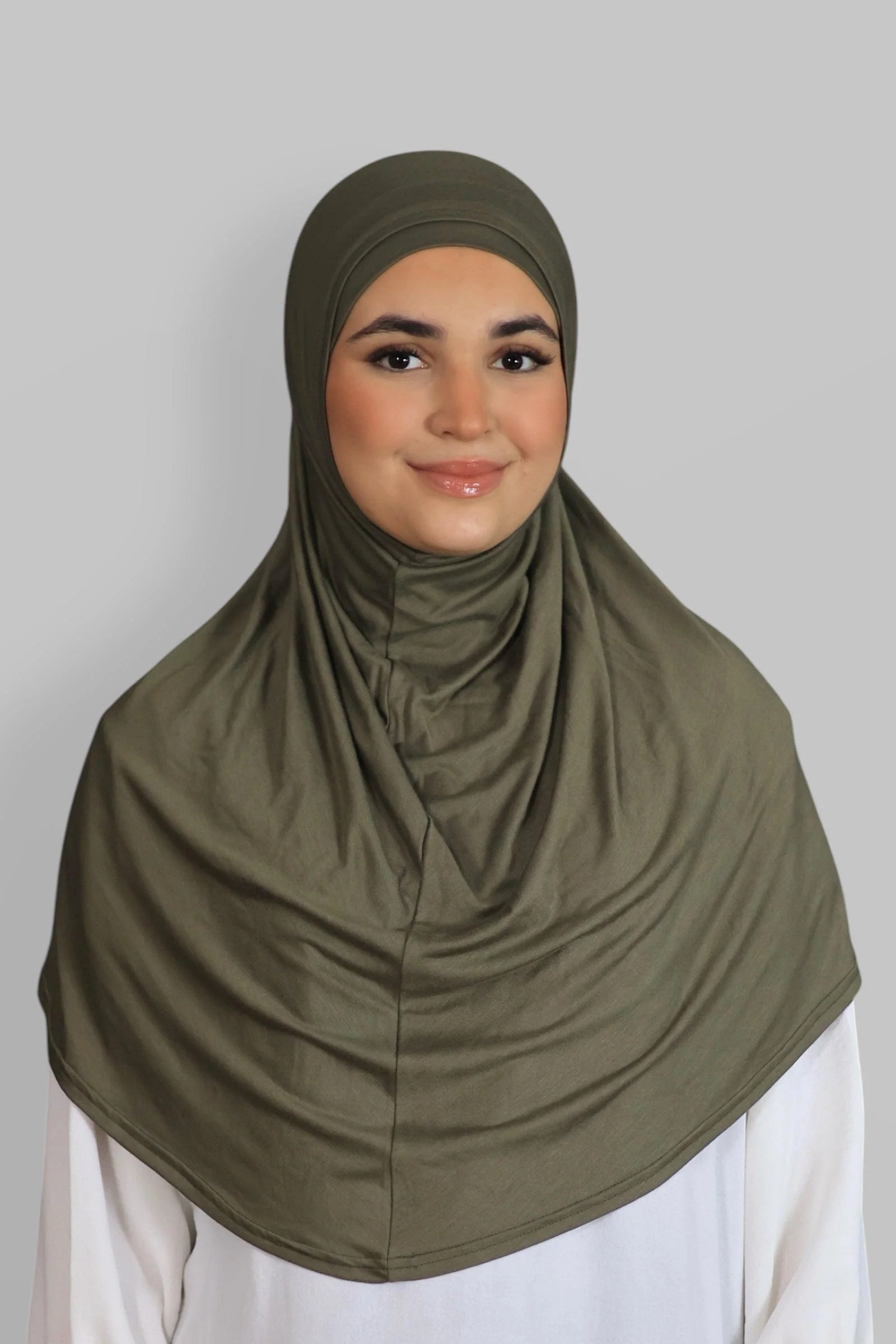 Premium Jersey Instant Khimar (Khaki) - Image 5