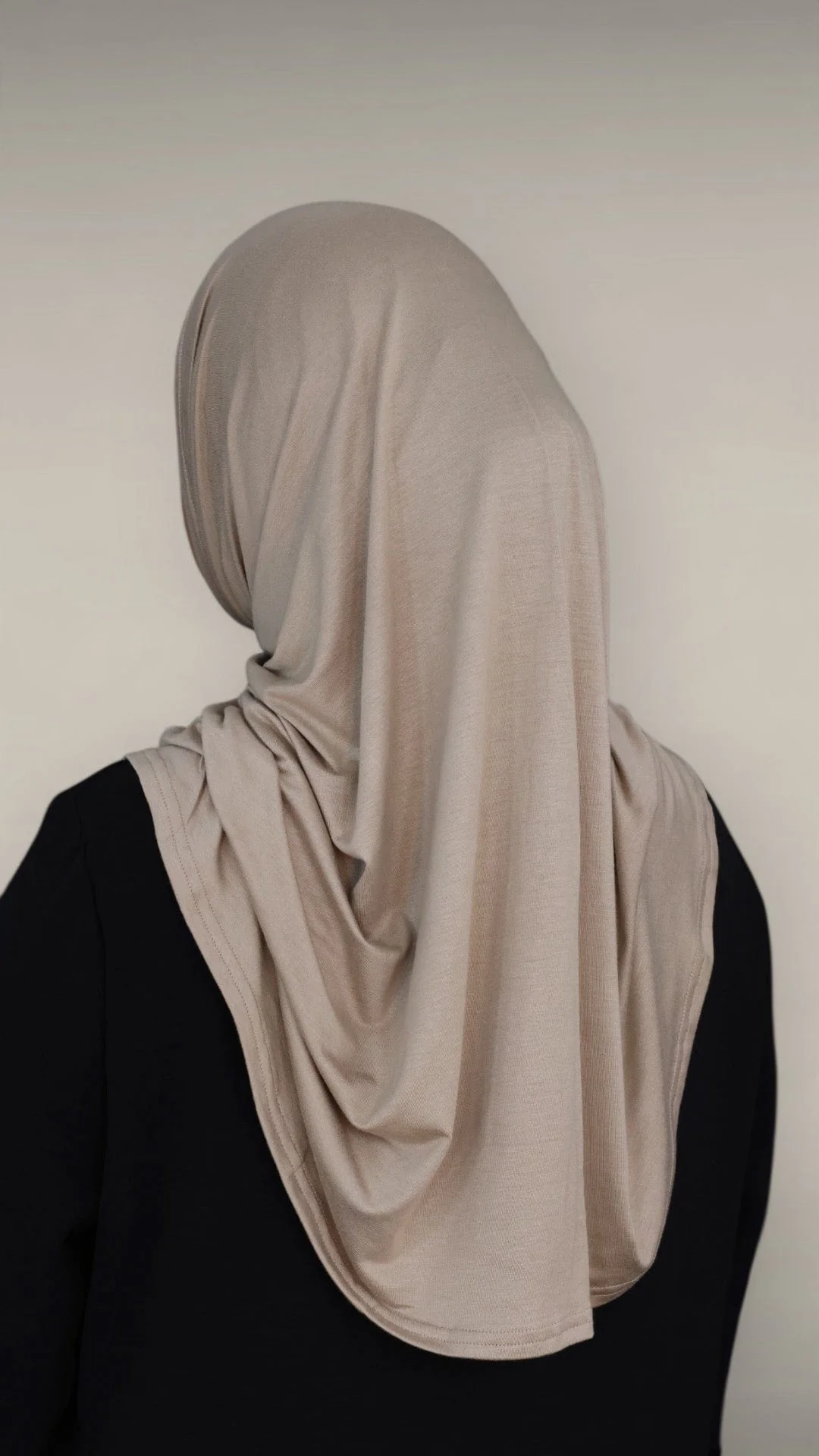 Premium Jersey Instant Khimar (Oat) - Image 3