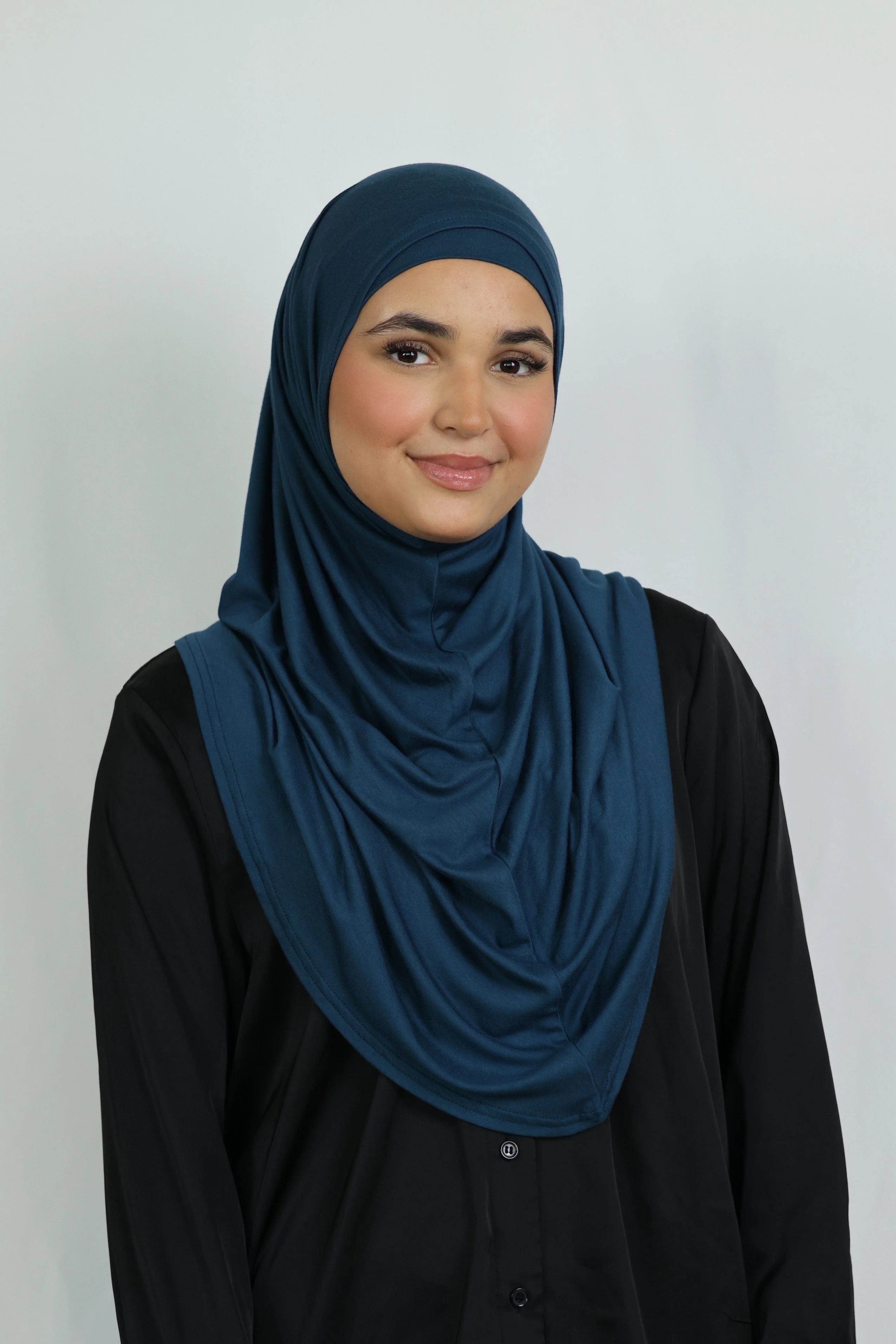 Premium Jersey Instant Khimar (Peacock) - Image 3