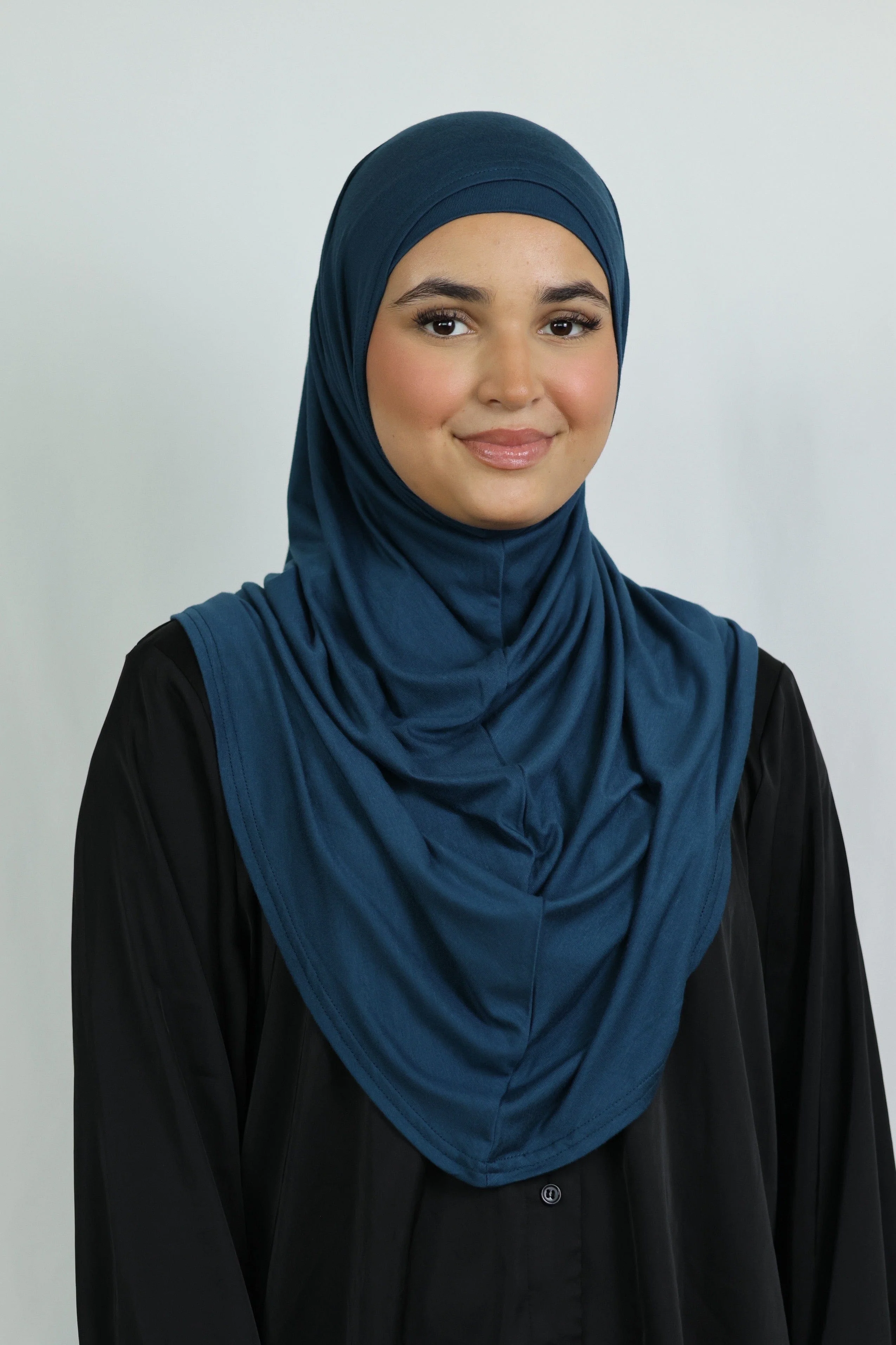 Premium Jersey Instant Khimar (Peacock) - Image 4