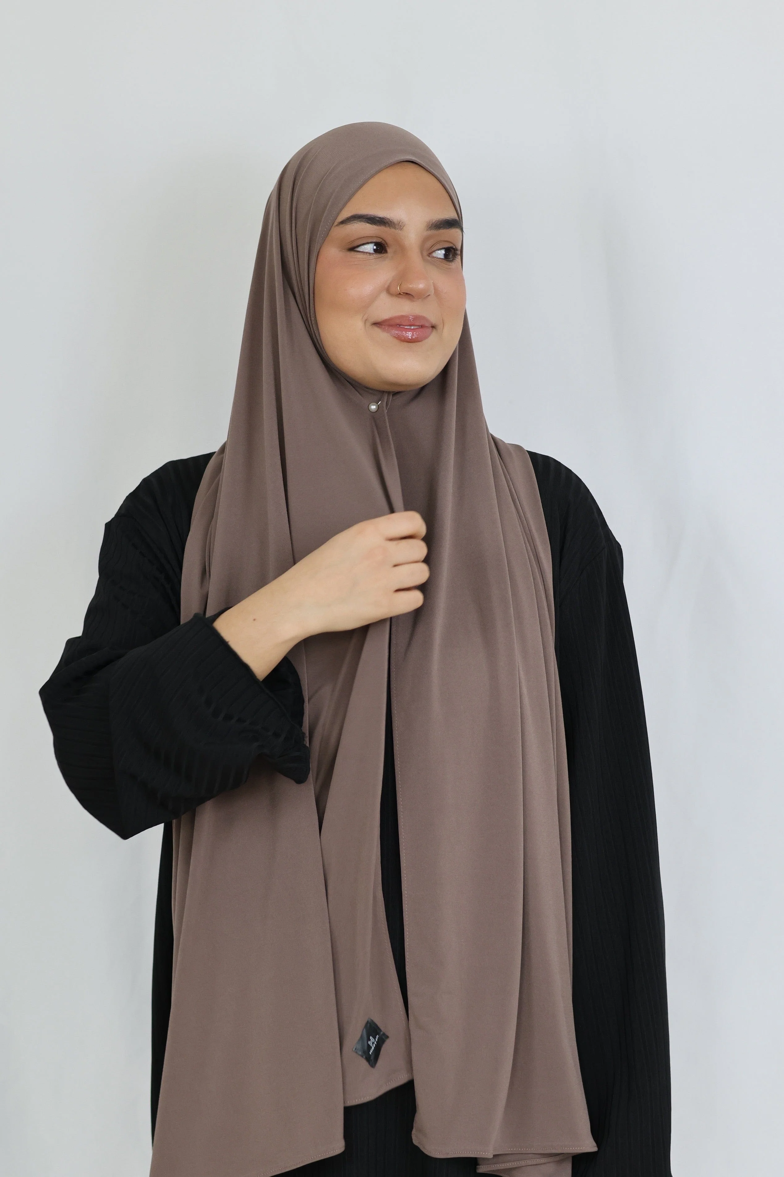 Refined Plain Liquid Jersey (Mink) - Image 3