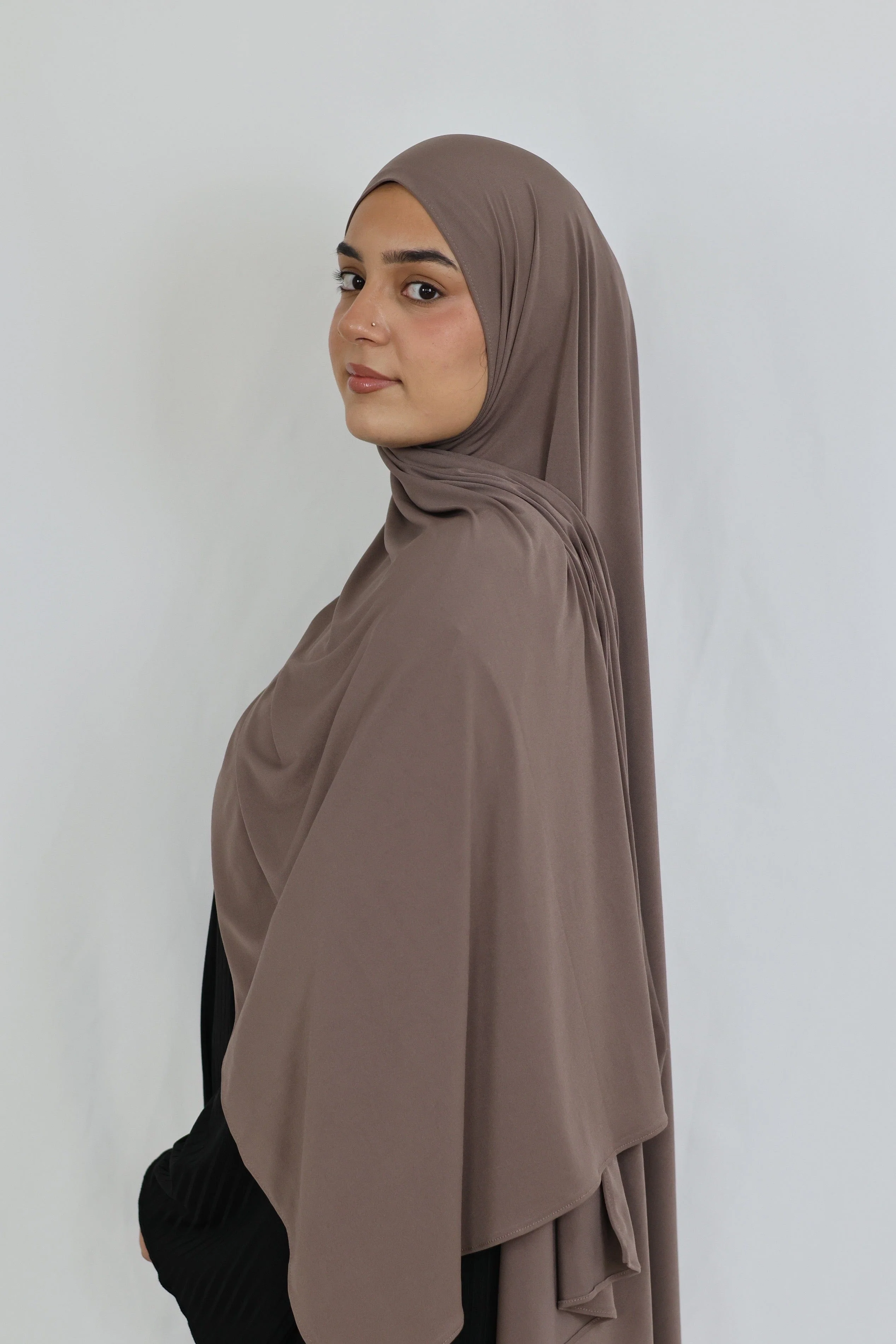 Refined Plain Liquid Jersey (Mink) - Image 4