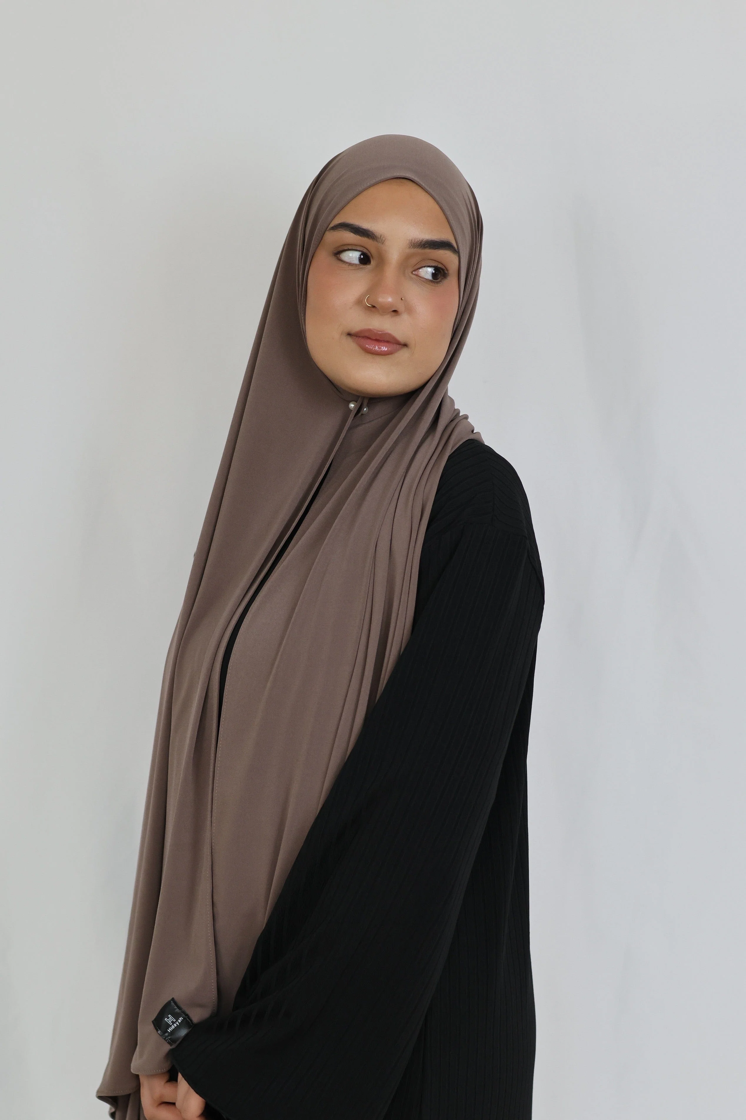 Refined Plain Liquid Jersey (Mink) - Image 5
