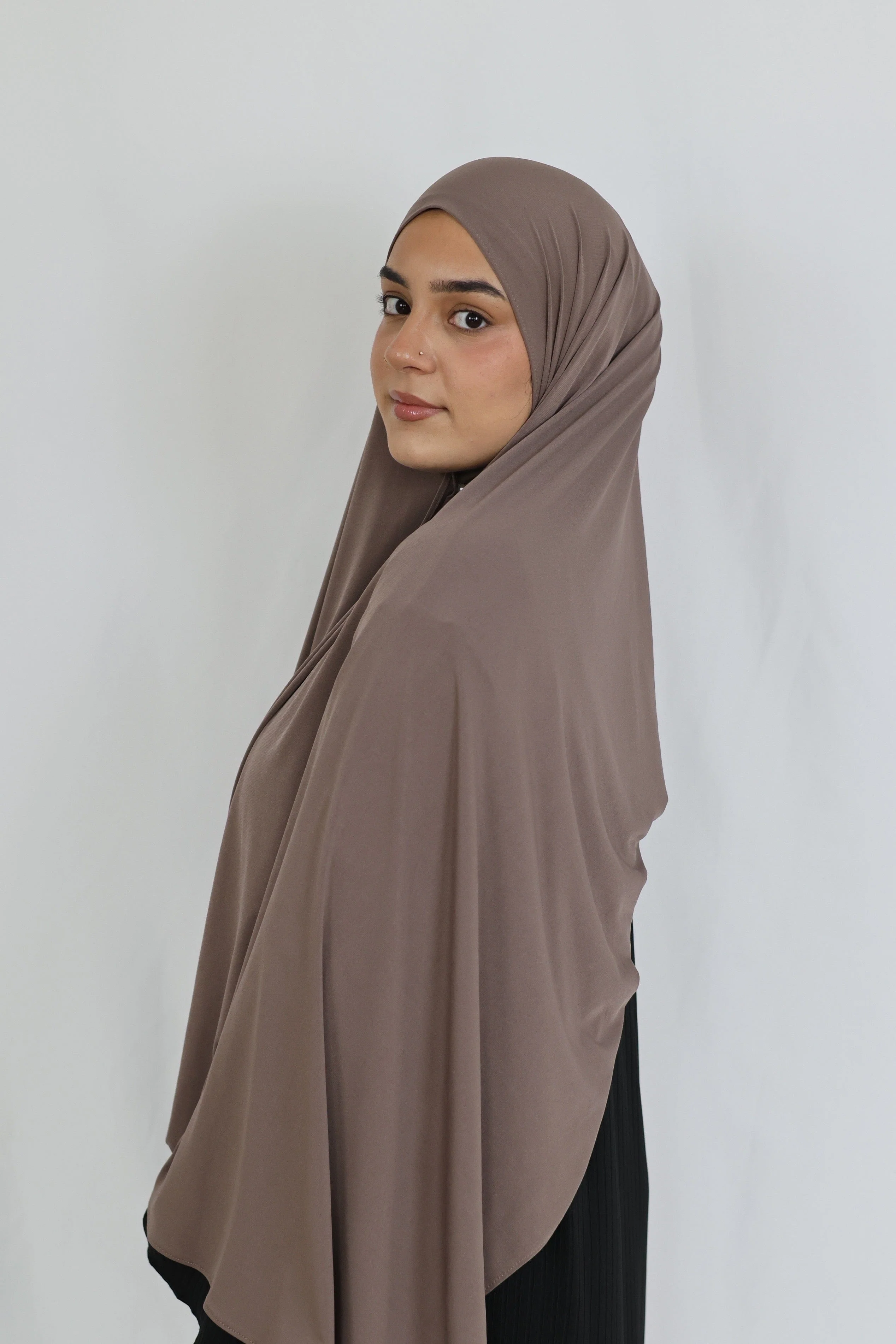 Refined Plain Liquid Jersey (Mink) - Image 7